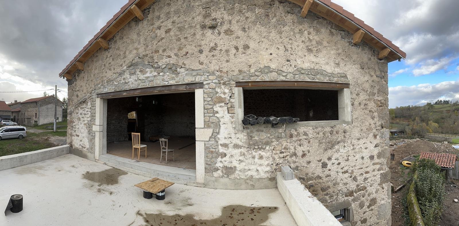 Terrasse avant aménagement